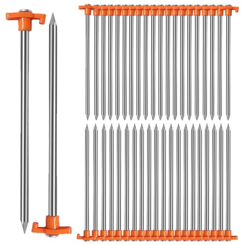 APACALI 40 PCS Heavy Duty Metal Tent Stakes
