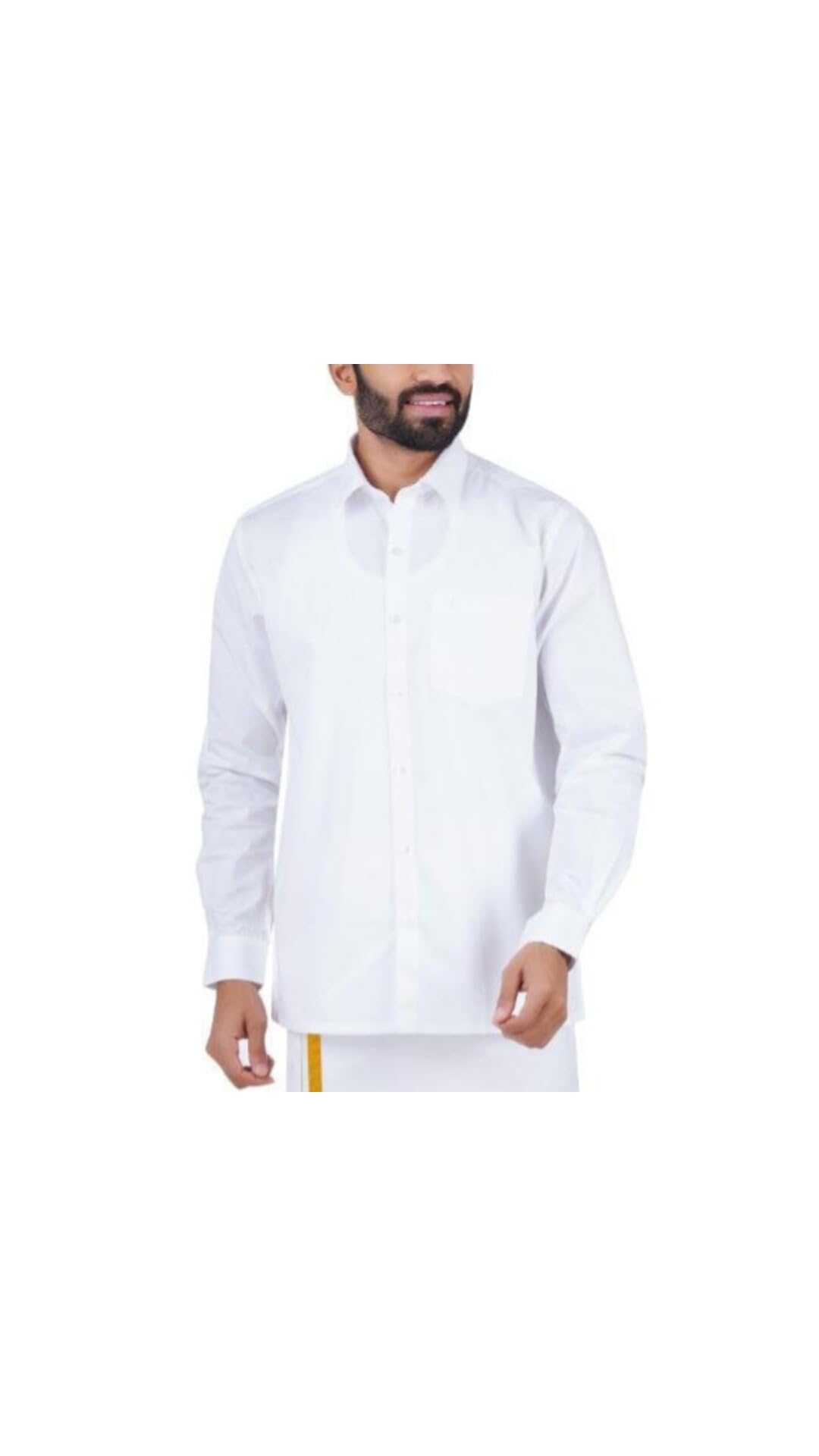 White Khadi Organic Cotton Full Sleeves Men Shirt-picture-18