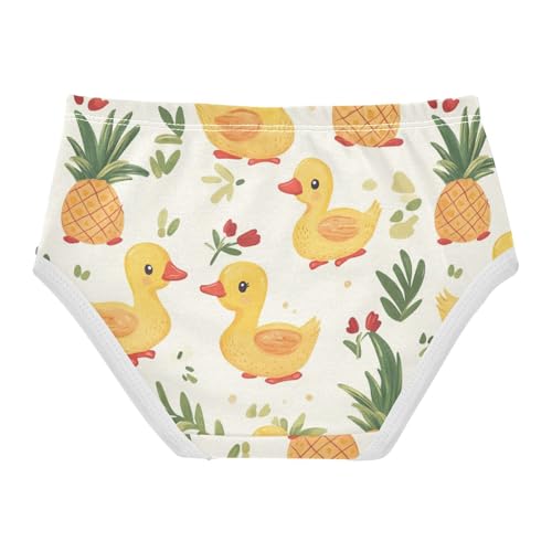 Wusikd Ducks Pineapplef Girls' Underwear Cotton Cute Girls Briefs Soft Toddler Underwear 2T2