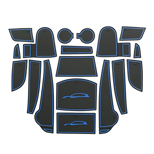 Tapis de rainure de porte de voiture évite les rayures fente Kona 2018-2020 bleu