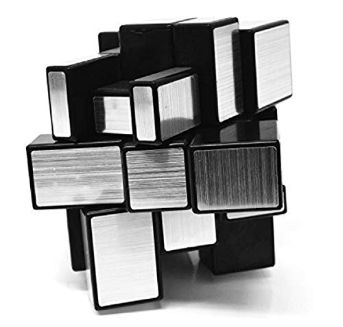 Image of MoYu Rubik Cube Puzzle Toy Game 3D Speed Cube, Stickerless Kids Puzzle Cube, Smooth Turning ABS Brain Teaser Toy for Kids and Adults (Silver Mirror)