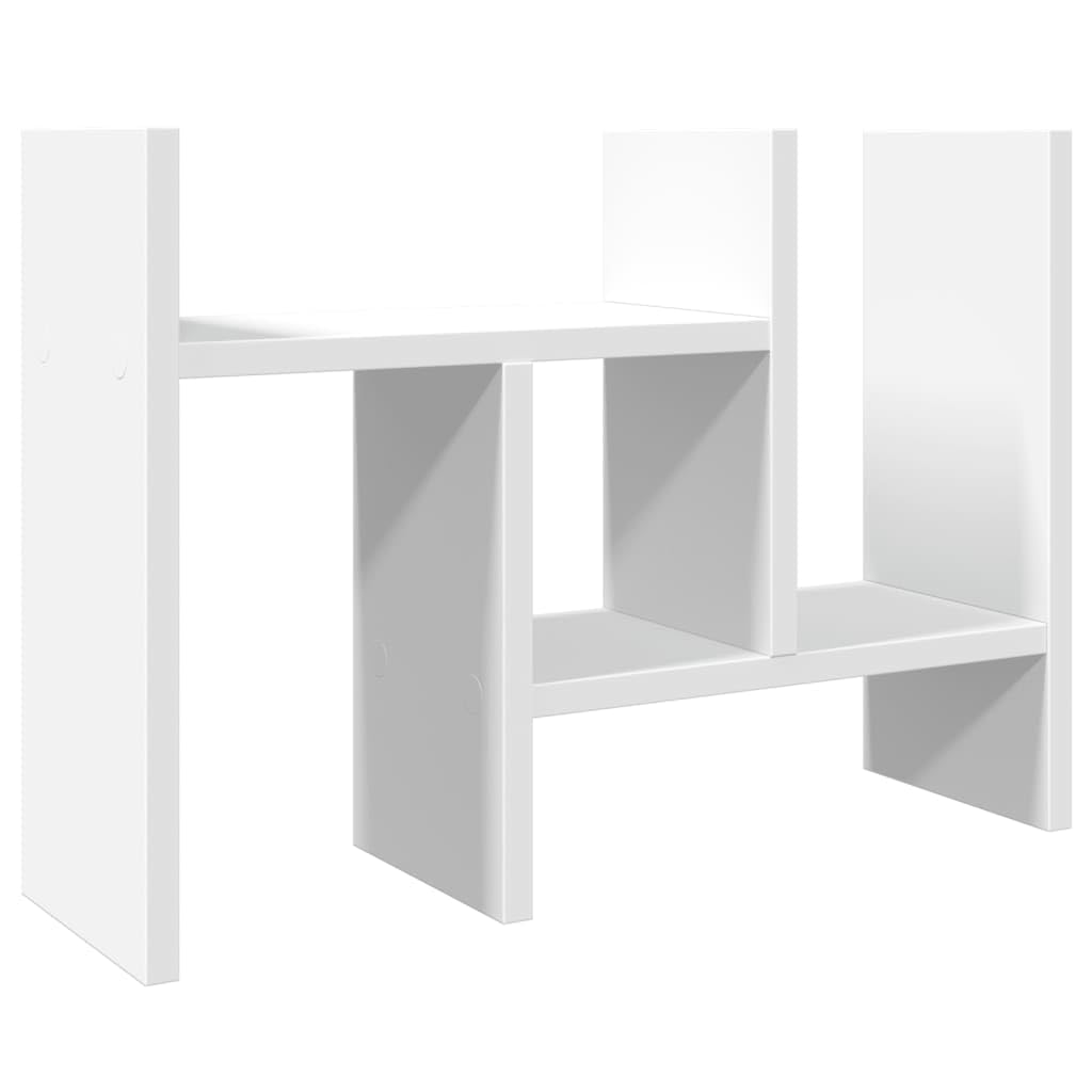 vidaXL Desk Organiser, Tray Organiser for Home and Office, File Organiser with Storage, Desktop Storage for Magazines Files, White Engineered wood