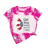 PANGHUBO Paar Schlafanzug Top Kinder Flagge Kleidung Top Brief Familie Weihnachten gedruckt Kinder Frauen amerikanisches T-Shirt Schlafanzug Partnerlook Erwachsene (Multicolor, 4-5 Years)