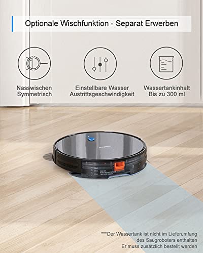 Bagotte Saugroboter 3-in-1 Staubsauger Roboter, 6.9cm Superschlank, 6 Reinigungsmodi, 100Min Laufzeit, Selbstaufladung… - Image 3