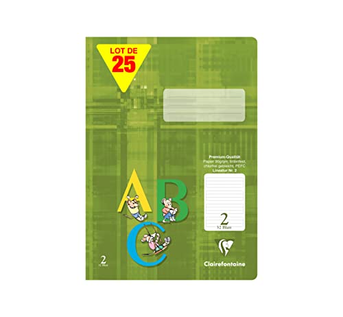 Cahier Clairefontaine 90g papier vélin velouté grand format A4 réglure 2 premium