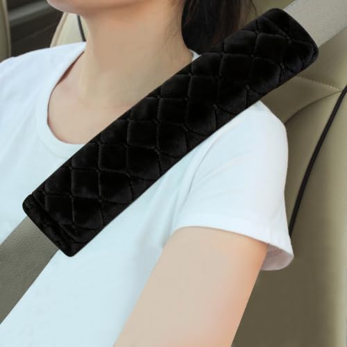 Amooca 2 Pack Seat Belt Covers Soft Shoulder Pad for Cars & Backpack
