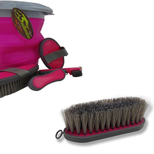 Collapsible Grooming Kit 10 Liter Bucket And 5 Grooming Tools By Southwestern Equine (Pink) #TOP5