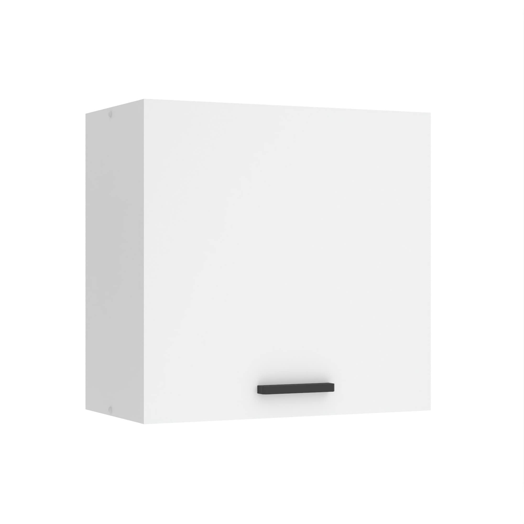 Belini Meuble Haut Cuisine SG 60 cm, avec 1 Porte, Blanc Mat | Meubles de Cuisine - Mural, Rangements, 1 Porte, Taille: 29,6 x 60 x 58 cm, Armoire Murale avec Poignée en Métal
