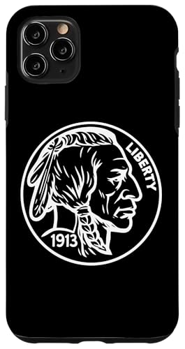 バッファロー ニッケル コイン コレクター 5セント 貨幣学 1913 アメリカ スマホケース iPhone 11 Pro Max 用