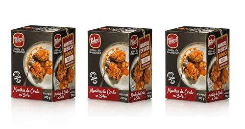 POLGRI Manitas de Cerdo en Salsa Conserva Manos Guisadas 420 g x 3 Latas Receta Tradicional La Mancha Colageno Natural Lista para Comer Casqueria Plato Preparado Cerdo Español