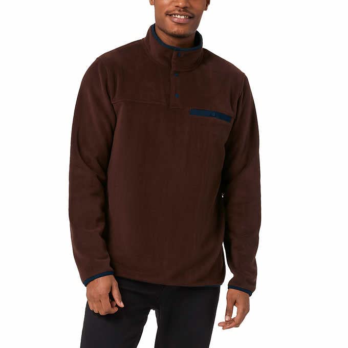 32 Degrees Men’s Quarter Snap Pullover (XL, Red)2