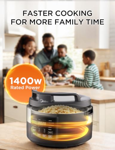 Midea Rice Cooker With 10 Functions, Nonstick Pot, 8-Cups Uncooked Rice #TOP29