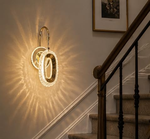 Image of blissbells Crystal Wall Light, LED Decorative Sconce (Crystal Hanging wall Light)
