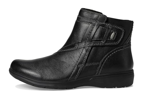 Clarks Women's Carleigh Style Ankle Boot, Black Leather, 8.54