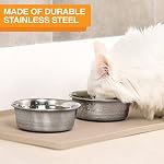 Neater Pet Brands Hammered Decorative Designer Bowls - Luxury Style Premium Dog and Cat Dishes (Large, Stainless) - Image 2