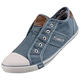 Absatzform: Flach Mustang Damen 1099-409-807 Slip On Sneaker, himmelblau, 37 EU