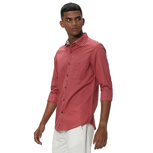 Image of MUFTI Mens Cotton Linen Slim Fit Shirt