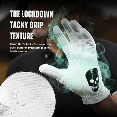 Death Grip Skeleton Golf Gloves Men (2 Pack) | Engineered for Dominant Grip with All-Weather Performance Synthetic Leather | Skull & Skeleton Design Cool Golf Gloves