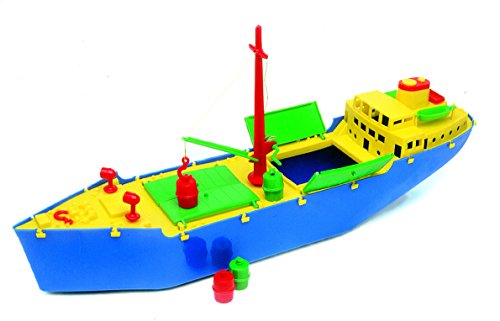 Giplam S.R.L- 52 x 11 x 22 cm Cargo Boat (Large/One Size) Barca Grande Cm.52 465, Multicolore, 892003