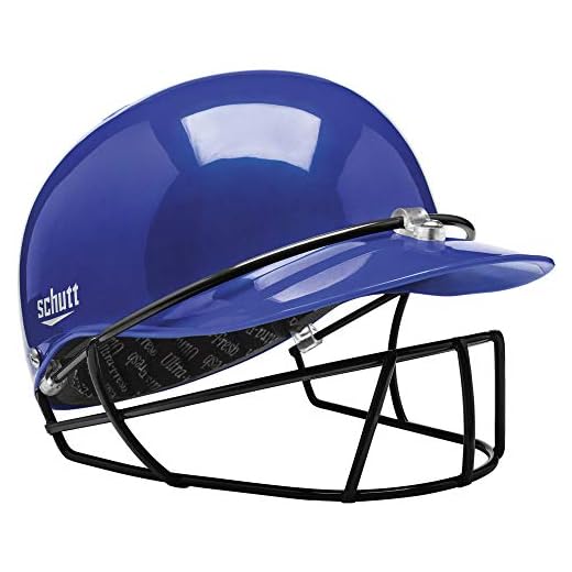 Schutt Sports Pitcher's Protector Baseball/Softball Head and Face Protection, Royal Blue, Medium