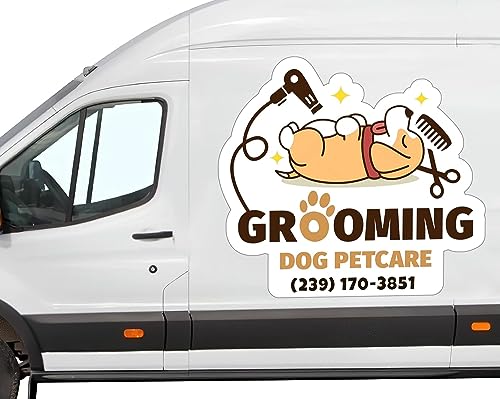 Personalized Car Magnet Sign | Customized Logo for Your Car Van Truck | Advertise Your Business | Professionally Printed | Photo Text