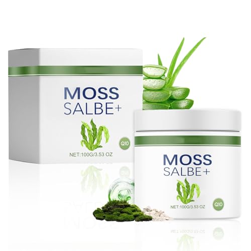 Moossalbe Plus Moossalbe Gesicht Falten Testsieger Anti Falten Creme mit Anti Aging Wirkung als Feuchtigkeitscreme Gesicht Mooscreme mit Kollagen & Aloe vera Antifaltencreme Gesichtspflege