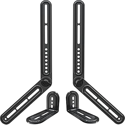 Mounting Dream Soundbar Mount Bracket for Mounting Above or Under TV Fits Most of Sound Bars Up to 15 Lbs, with Detachable Long Extension Plates MD5420