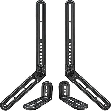 Mounting Dream Soundbar Mount Bracket for Mounting Above or Under TV Fits Most of Sound Bars Up to 15 Lbs, with Detachable Long Extension Plates MD5420