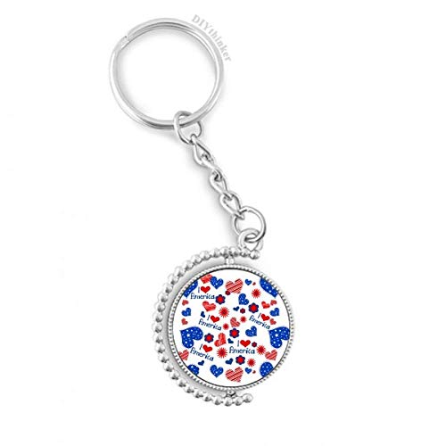 Porte-clés rotatif fleur amour pour vos clés de maison