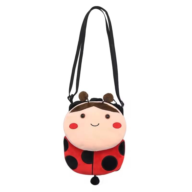 Mochila Infantil, Mochila Para Meninos E Meninas Fofos Animais De Pelúcia Pequena Mochila Para Creche Para Crianças Bolsa Transversal Para (Abelha) (Joaninha)