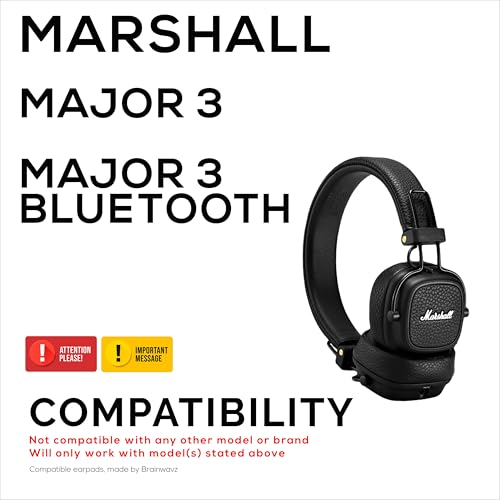 Coussinets Marshall Major 3 Brainwavz en gel et mousse - 2