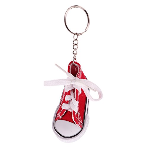Preisvergleich Produktbild Art Und Weise Segeltuchschuh Anhänger Schlüsselring Schlüsselanhänger Geschenk - Fuchsia