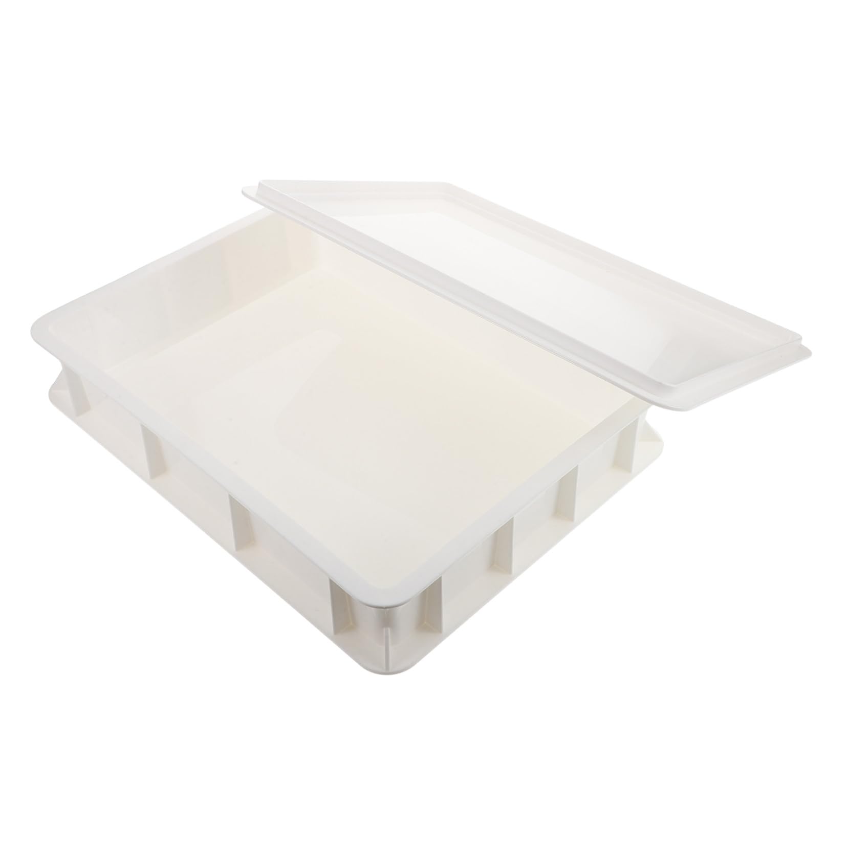 Box Lievitazione Impasto Pizza in Plastica Professionale Con Coperchio Contenitore Impilabile Per Porzioni Resistente e Facile Da Pulire Per Uso Commerciale e Cucina Domestica