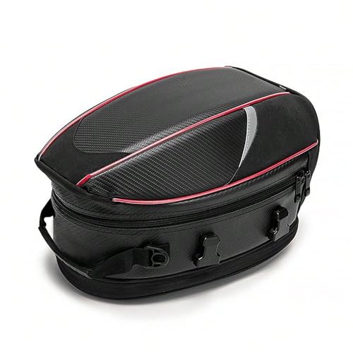 Alforja trasera para motocicleta Triumph Daytona 660 (Sport) 2024, bolsa amplia impermeable y resistente al desgaste, con capacidad expandible para casco y equipaje, color rojo negro miniatura 1