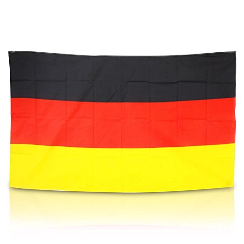 Preisvergleich Produktbild Flagge Deutschland 90 x 150 cm Fahne mit 2 Ösen 100g / m² Stoffgewicht Hissflagge Mast