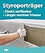 Calmwaters® Premium Badewanne Komplettset 170x75 cm Original, Made in EU, 3in1 Acryl-Badewanne mit Wannenträger & Ablaufgarnitur, Körperformbadewanne, Rechteckbadewanne 170 x 75, 200 l, Weiß