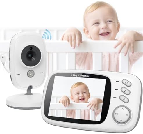 Babá Eletrônica, Câmera para Bebês com Tela de 3.2", Visão Noturn...