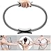 Yoga Ring, Pilates Circle for Home Gym Exercises Strengthens Core Muscles Fitness Ring for All Levels and Sit Stand Lie Positions(Grey)
