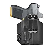 Kydex IWB Holster for Canik Mete MC9 Compatible with Streamlight TLR-7 X Sub for 1913 500 Lumens 5000-Candela Weapon Light Flashlight Red Dot Optics Cut Concealed Carry
