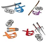 Ecqizer Ninja Toy Weapons, Turtle Shell Costume Kids Role Play Set, Ninja Weapons Costume For Kids Parties (All Weapons)