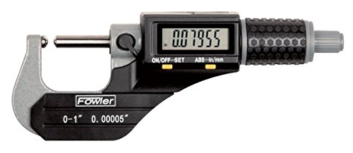 Fowler 54-860-211-1, Ip54 Digital Ball Anvil and Spindle Micrometer with 0-1″/25MM Measuring Range