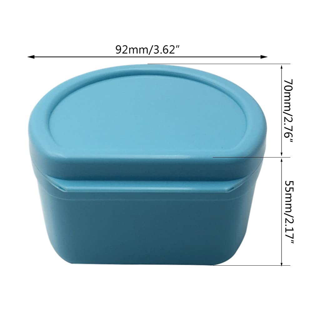 Denture Bath Box Cup Care For Dentures Clear Mouth Guard & Retainers Traveling