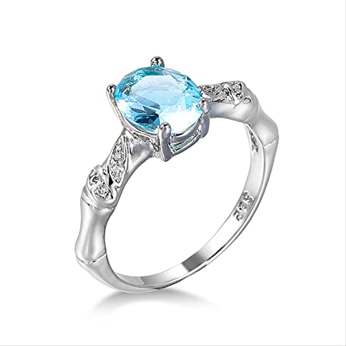 Bague topaze bleue véritable ovale : finis les bijoux ternes