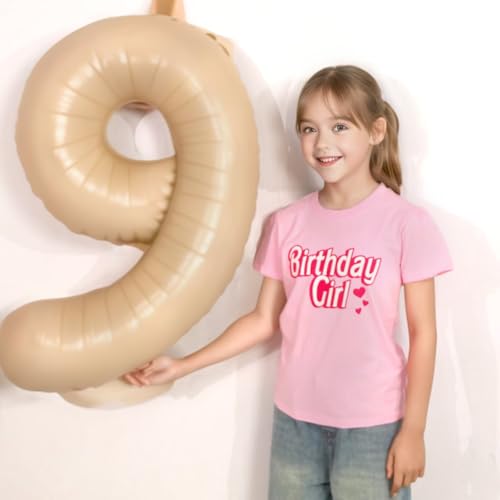 Cadidi Dinos Birthday Girls T-Shirt Cotton Short Sleeve Top Tee3