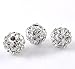 Produktbild YF 5 Stück Weiß Klar Pavé-Fassung Kristall Strass Disco Kugeln Perlen für DIY Schmuckherstellung Findings 6 mm
