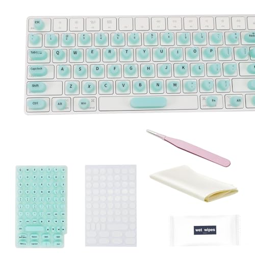 Protectores de teclado de silicona para uñas largas con letras miniatura 1