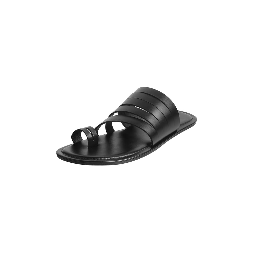 Mochi Men Black Multi-Strap Contemporary Everyday Comfort Casual Slippers UK/8 EU/42 (16-949) (B0D9NR363G) Amazon Price History, Amazon Price Tracker