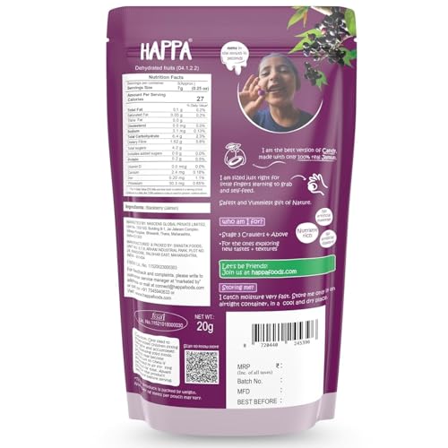 Image of Happa Jamun Melts | 100% Fruit Candy for Babies, Kids & Adults | No Added Sugar, No Colours, No Artificial Flavours | Melt-in-Mouth | Single Ingredient | 8M+ | 20g Pack of 3