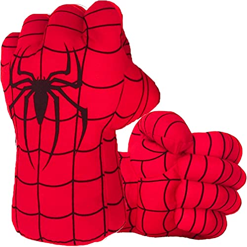 Kids Spider Gloves Toys Gift - Spider Toys Present Hands Infinity Gloves Costumes Fists Spider Gloves for Kids Spider Glove Gift for Kids Boys Girls Teenagers (Red 1 Pair)
