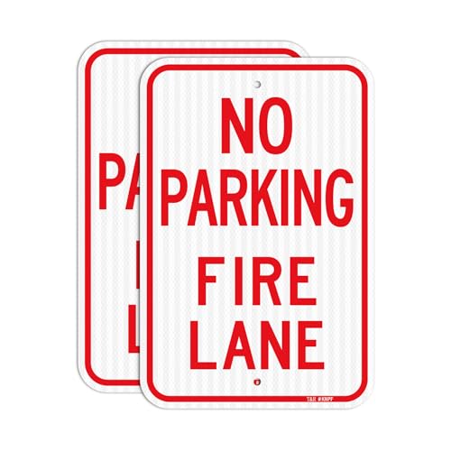 Panneaux No Parking Fire Lane durables en aluminium imperméable T&R résistant aux intempéries extrêmes